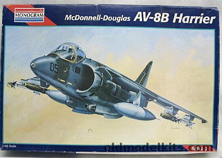 Monogram 1/48 AV-8B Harrier, 5448 plastic model kit